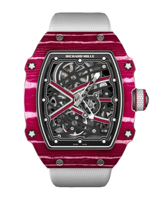 A purple and white watch