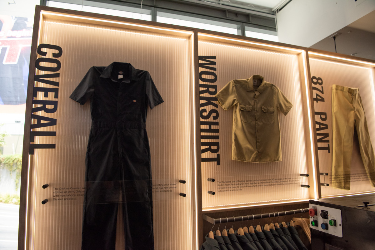 Inside the Dickies pop-up at Fred Segal.