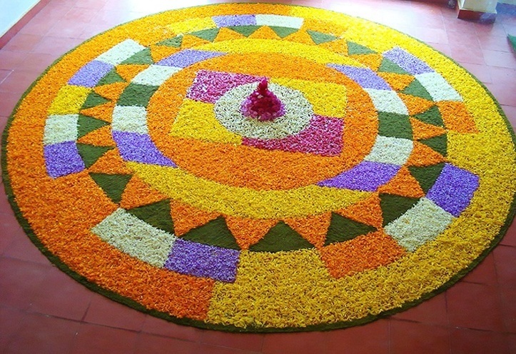 Amazing Rangoli Designs with Flowers
