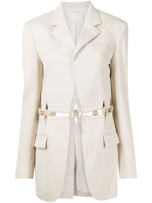 dion lee macrame blazer