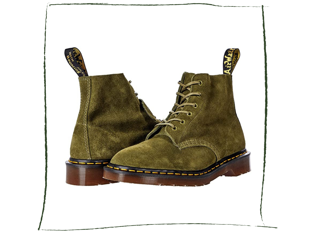 olive dr marten boots