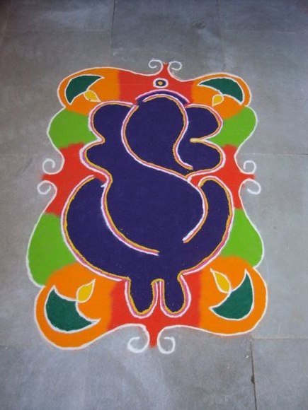 Ganpati rangoli designs