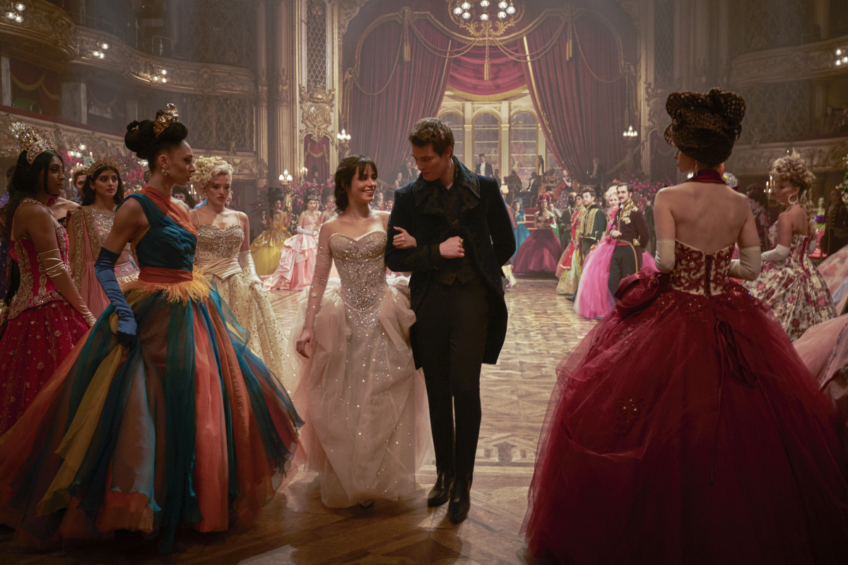 Cinderella and Prince Robert have a moment at the big ball.