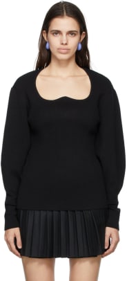 pushbutton-black-corset-neckline-sweater