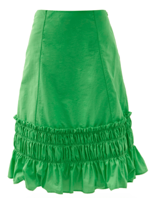 Molly Goddard Fernanda gathered taffeta skirt Matches