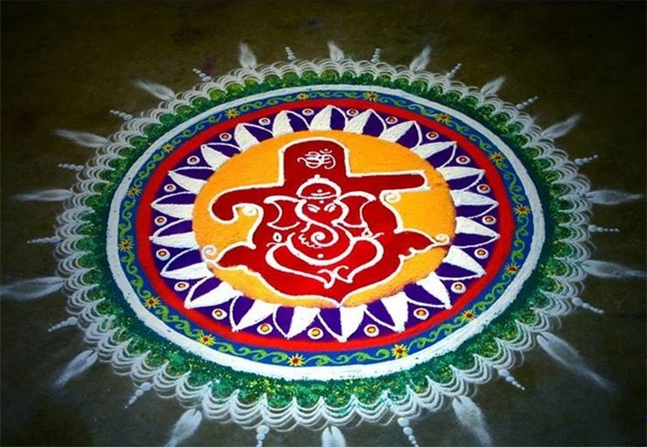 Ganapati Rangoli Designs For Diwali