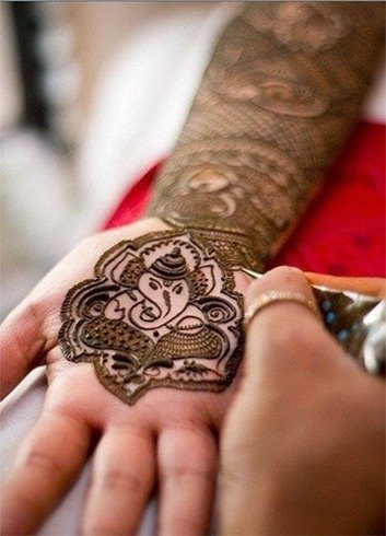 Ganesh mehndi designs for bride