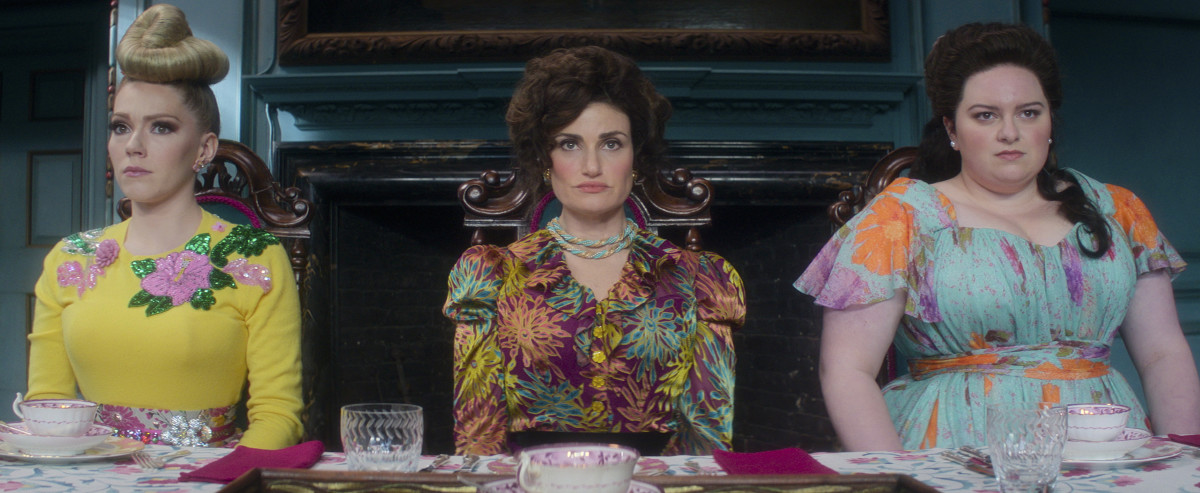 The Steps: Drizella (Charlotte Spencer), Vivian (Idina Menzel) and Anastasia (Maddie Baillio)