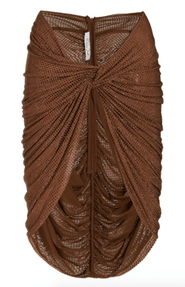 LaQuan Smith Twist Wrap Mini Skirt