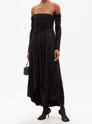 Khaite Nerissa gathered-jersey midi dress Matches
