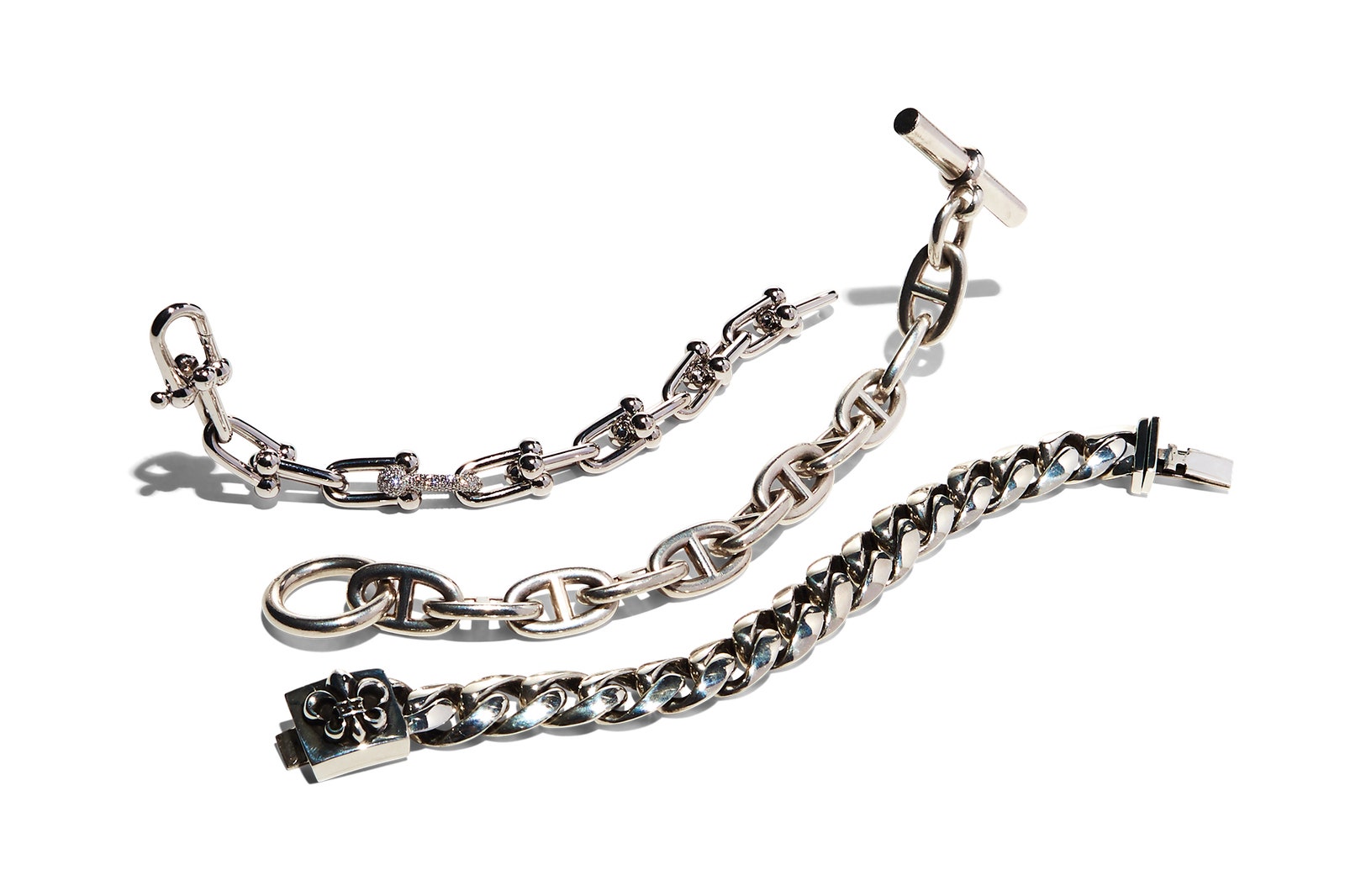 Bracelets from top 17500 by Tiffany amp Co. 1375 by Hermes 2090 by Chrome Hearts .
