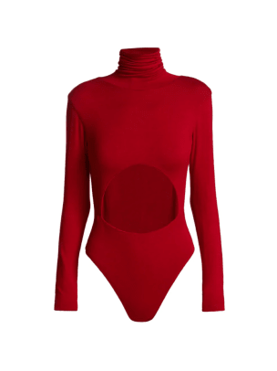 Sergio Hudson Openwork Turtleneck Bodysuit $425