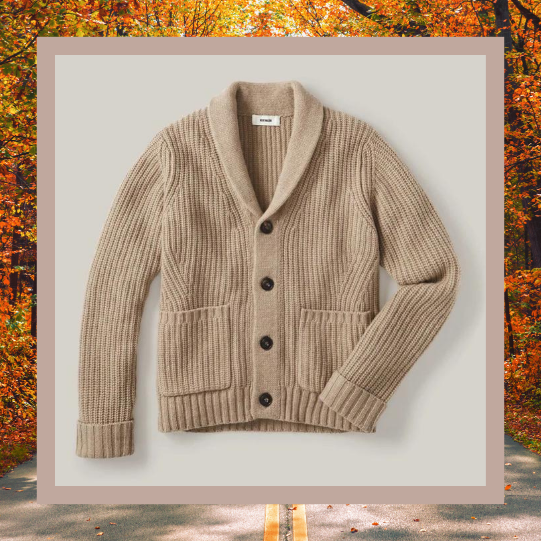 Buck mason shawl collar sweater cardigan