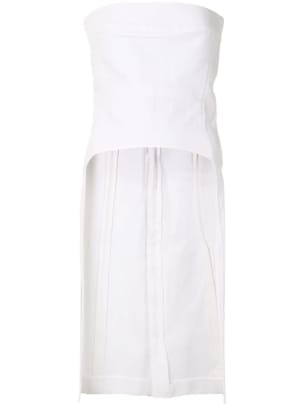 ann demeulemeester asymmetric strapless top