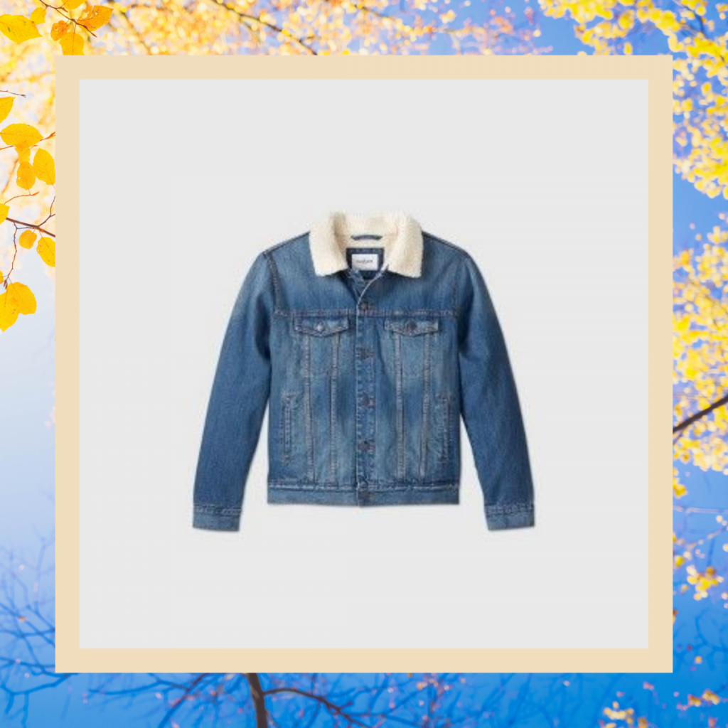 target goodfellow & co denim sherpa jacket