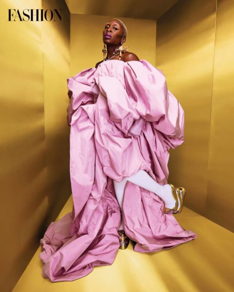 Cynthia Erivo pink dress