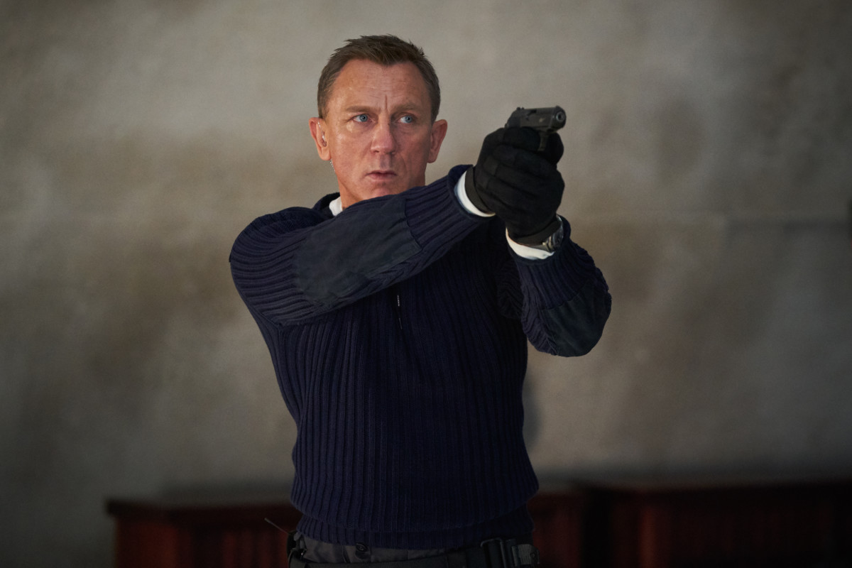 Bond in an N. Peal sweater.