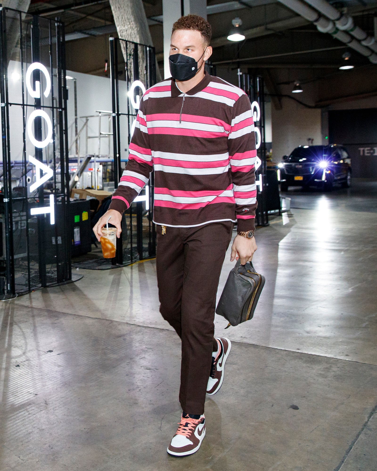 Blake Griffin 2 of the Brooklyn Nets arrives to the arena before the game against the Cleveland Cavaliers