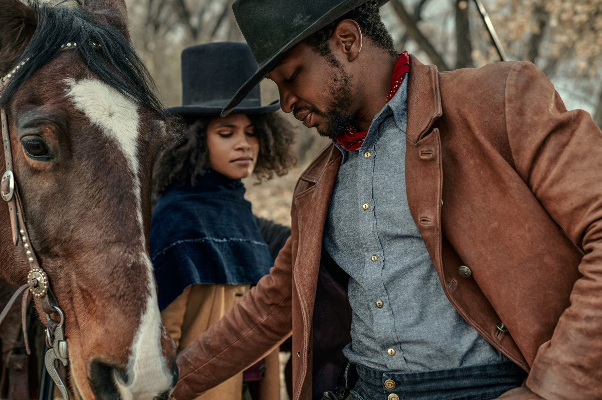 Mary (Zazie Beetz) and Nat Love (Jonathan Majors).