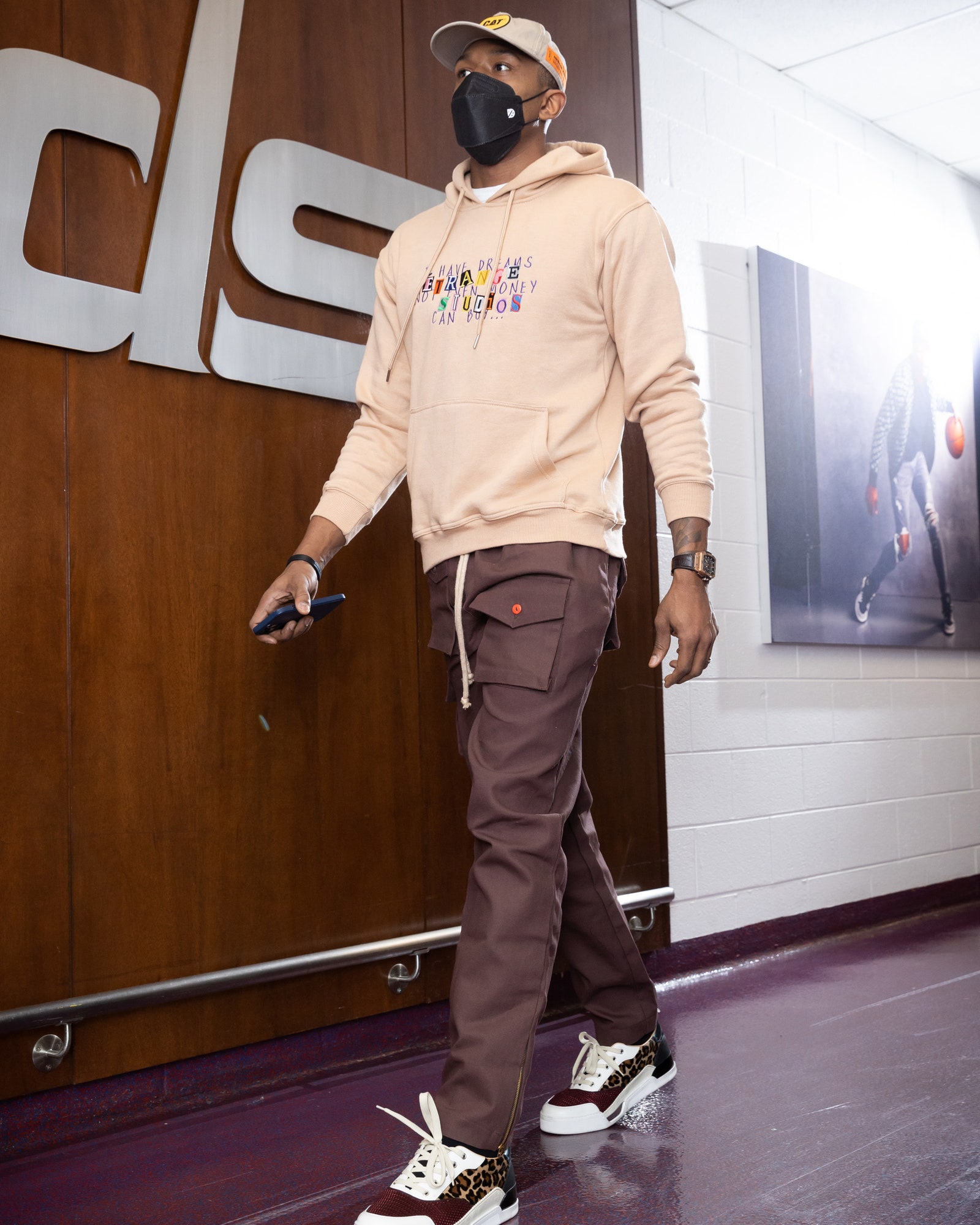 Bradley Beal 3 of the Washington Wizards arrives to the arena before the game against the Miami Heat