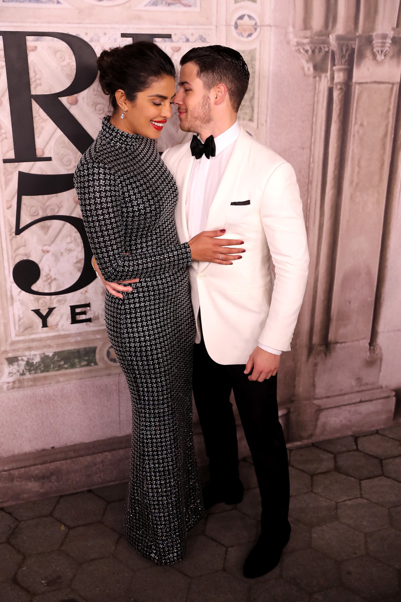 Priyanka Chopra and Nick Jonas attend the Ralph Lauren fashion show during New York Fashion Week2