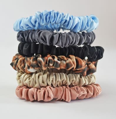 night-thin-silk-scrunchies-6-set