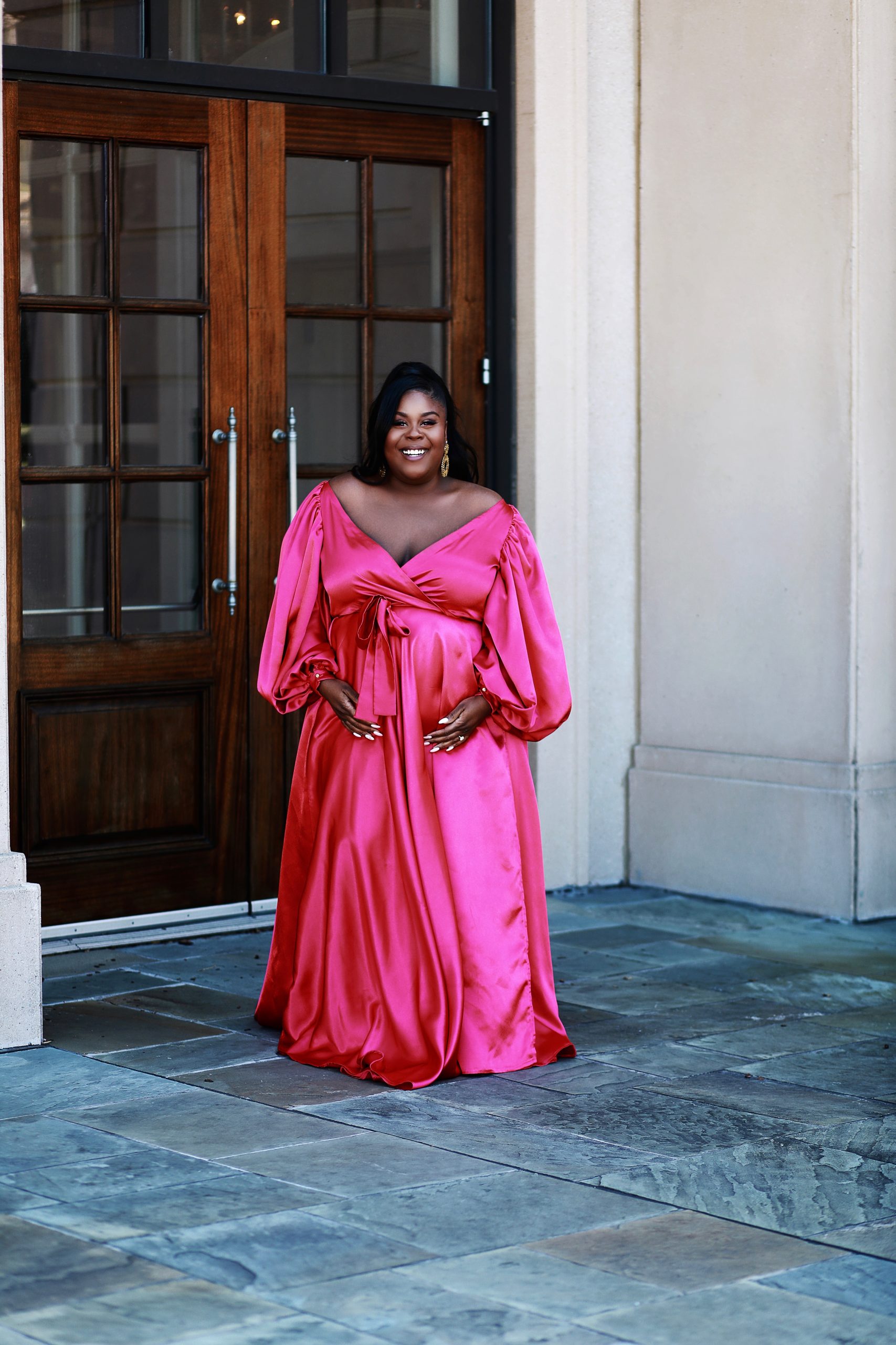 Designer Ashontay Hubbard Delivers Custom Christian Omeshun Gown for Raven Goodwin