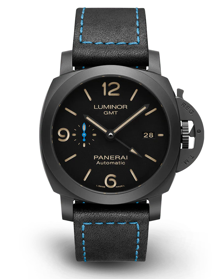 A black ceramic watch