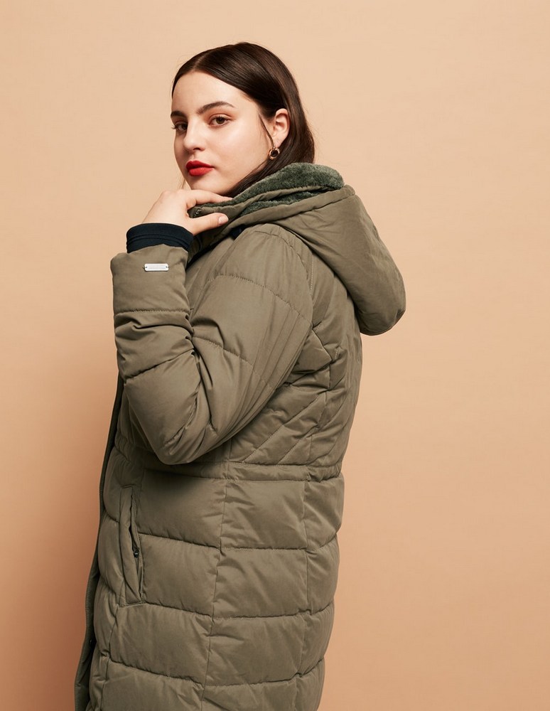 25 Must Rock Plus Size Puffer Coats- Dutch Elements Faux Fur Lined Quilted Jacket