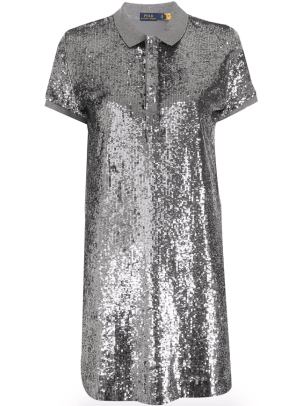 olo Ralph Lauren sequinned polo mini dress