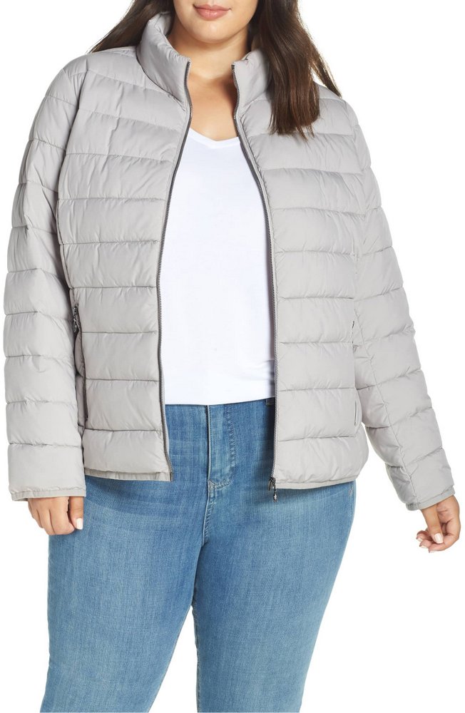 25 Must Rock Plus Size Puffer Coats- Bernardo Water-Resistant Thermoplume Insulated Jacket