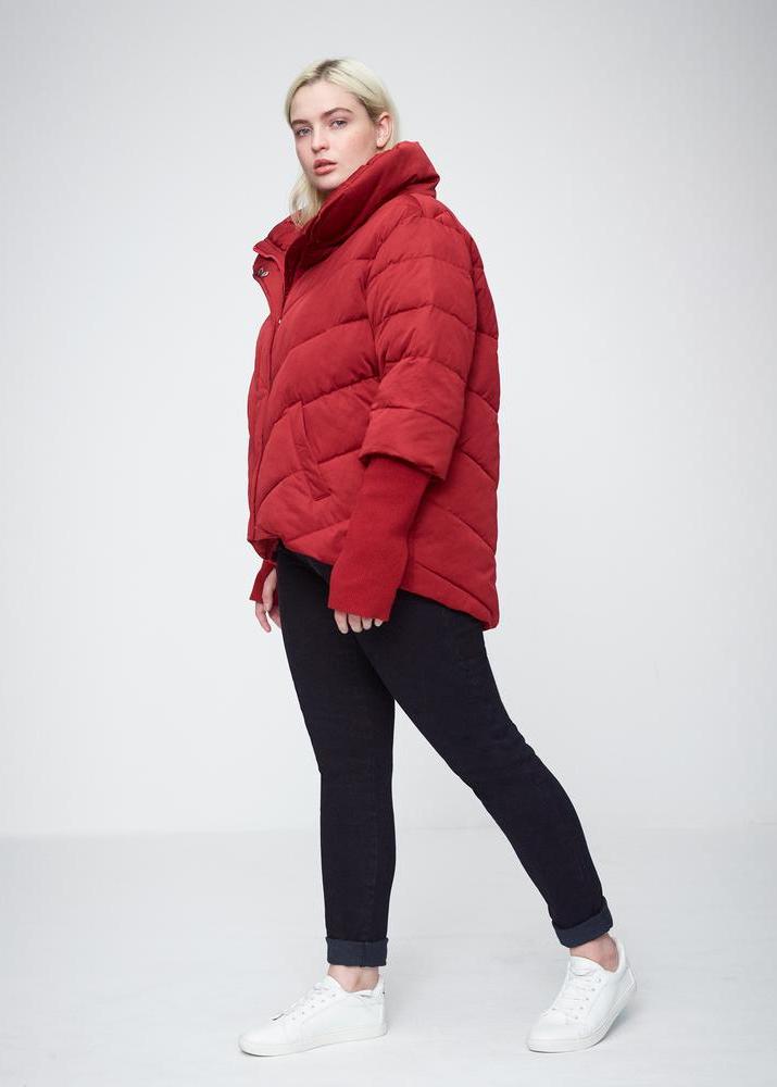 25 Must Rock Plus Size Puffer Coats- Tinos Short Puffer Jacket in SIenna
