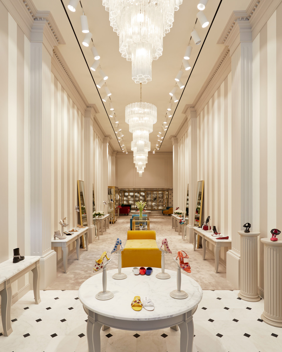 Inside the new Manolo Blahnik Madison Avenue store.