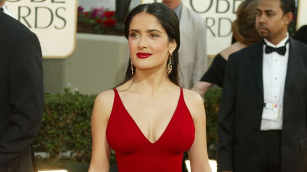 Salma Hayekarrives at the 60th Annual Golden Globe Awards held at the Beverly Hilton Hotel in Los Angeles, CA on January 19, 2003