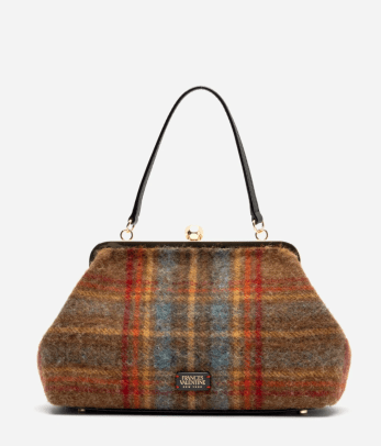 Frances Valentine Carrie Frame Bag Wool Andrews Plaid $348