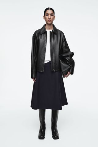 cos, Paneled Wool Midi Skirt